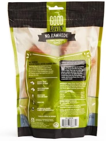 Good Lovin' No Rawhide Medium Peanut Butter Flavored Dog Bones 15.8 oz. Count of 5