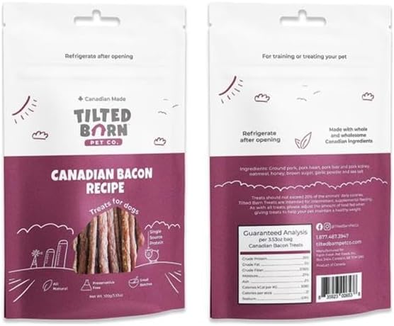 835923006576 3.53 oz Dog Canadian Bacon