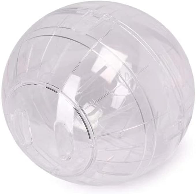 Hamster Exercise Ball Silent Hamster Wheel Small Animals Transparent Ball for Dwar Rat Relieves Boredom and Increases Activity (6inch with Stand, Clear)