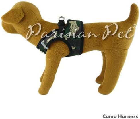 Parisian Pet Step-in Dog Harness - Breathable Mesh No Pull Puppy Harness with Dual D-Ring - Adjustable Harnesses for Dogs - Soft Padded Camo Pet Vest - Lightweight Dog Vests for Large Sized Dogs