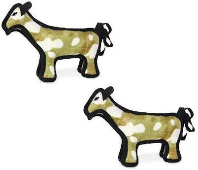 TUFFY - World's Tuffest Soft Dog Toy -Barnyard- Multiple Layers. Made Durable, Strong & Tough. Interactive Play (Tug, Toss & Fetch). Machine Washable & Floats. (Horse, Jr 2 Pack)