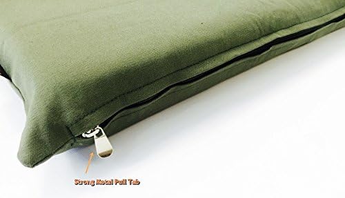 Luxurious Comfort Pet Dog Bed External Cover for Small and Large Dogs - Cover ONLY (47"x29" (45"x27"x3"), Canvas - Green)