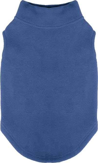 Gooby - Stretch Fleece Vest, Pullover Fleece Vest Jacket Sweater for Dogs, Steel Blue, Medium