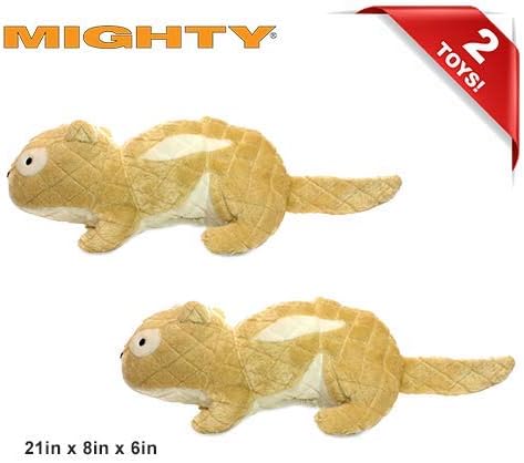 MIGHTY- Massive - Squeaker-Multiple Layers. Made Durable, Strong & Tough. Interactive Play Dog Toy (Tug, Toss & Fetch). Machine Washable & Floats. (Chipmunk, Massive 2 Pack)