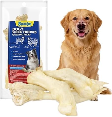 Sheep Hooves Dog Treats Dehydrated Lamb Trotters Single Ingredient Chew Sticks Bone for Puppy Organic Training Low Fat 40g