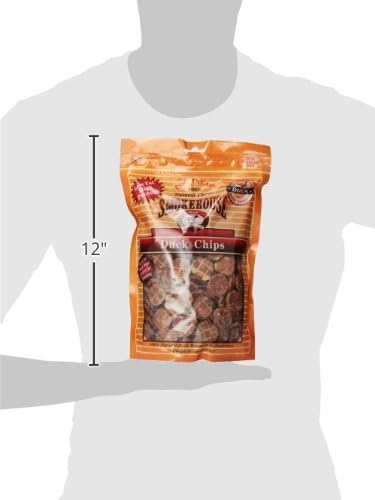 Smokehouse 100-Percent Natural Duck Chips Dog Treats, 16-Ounce