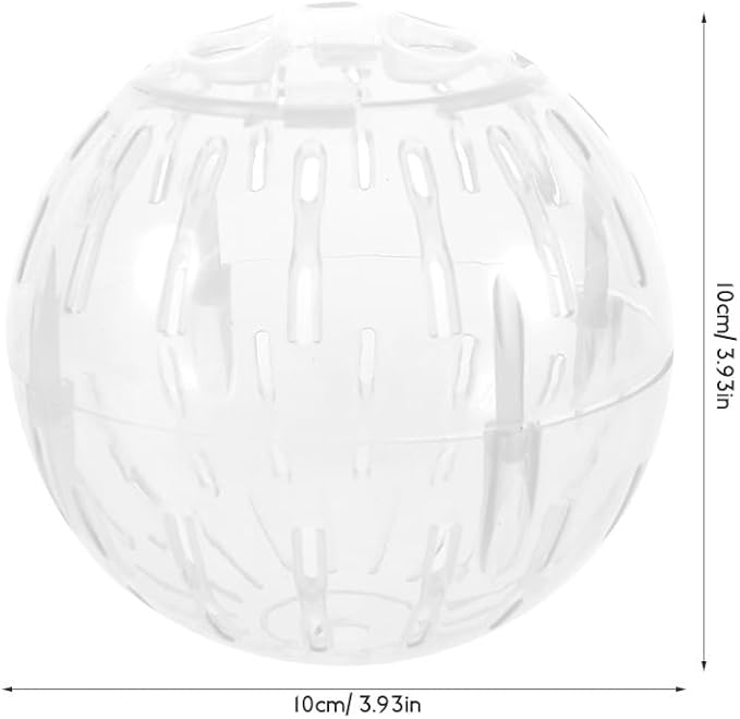 POPETPOP 4 Inch Hamster Running Ball Toy Transparent Exercise Ball for Small Pets Safe and Smooth Rolling Small Animal Activity Wheel