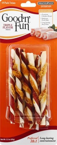 Good 'n' Fun Dog Treats, Tripe Flavor Twists, 20 Pack