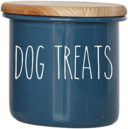 Burgundy - Dog Treats Vinyl Decal - Puppy Pet Snacks Training - Farmhouse Skinny Font - 5.75w x 2h inches - Die Cut Sticker