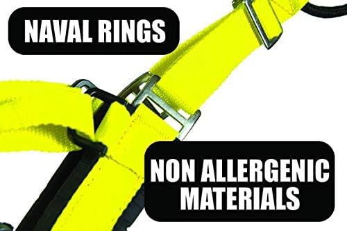 Neewa Adjustable Sled Pro Harness (Large, Yellow), Dog Harness for Large Breeds, Giant Dogs, Sled Pulling