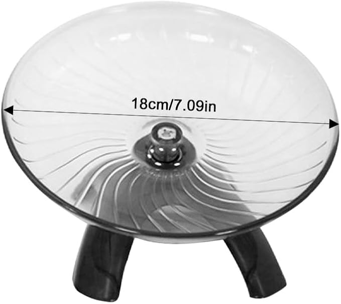 Hamster Wheel, Hamster Flying Saucer Silent Running Exercise Wheel for Hamsters, Hermit Crab, Mice, Gerbil Small Cage(Color:Grey)