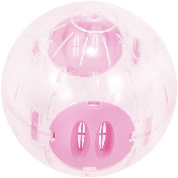 Andiker Hamster Ball, 5.52in Transparent Hamster Running Ball with Breathable Holes Easy to Install Hamster Exercise Ball for Small Animals to Keep Fit or Do More Sports Hamster Wheels (Pink)
