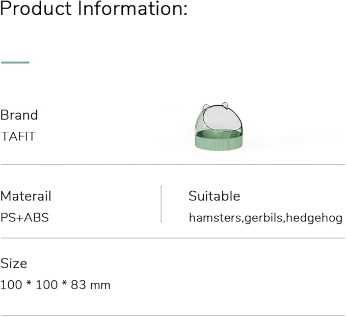 Cute Hamster Food Bowl Hedgehog Dish for Dwarf Hamsters, Syrian Hamsters, Gerbils, Mice, Rats, Small Animals, Yellow