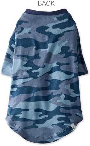 Toby II - The Perfect Tee, 3 Pack Short Sleeve Pet T-Shirt 100% Organic Cotton Tees Clothes for Small, Medium, Large Dogs, Navy Camo, X-Large (55-80 lbs)