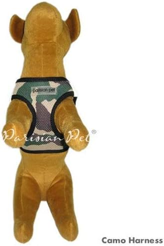 Parisian Pet Step-in Dog Harness - Breathable Mesh No Pull Puppy Harness with Dual D-Ring - Adjustable Harnesses for Dogs - Soft Padded Camo Pet Vest - Lightweight Dog Vests for Large Sized Dogs
