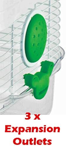 3-Solid Floor Levels Acrylic Clear Expansible and Customizable Syrian Hamster Habitat Rodent Gerbil Mouse Mice Cage Transparent