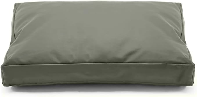 Dog Bed Cover,Waterproof Tough Plastic DIY Pet Bed Cover,Non Stick Hair Easy to Clean Rectangular Fillable Dog Bed Covers with Zipper(Greyish Green,44" L x 32" W x 4" Th,Cover Only)