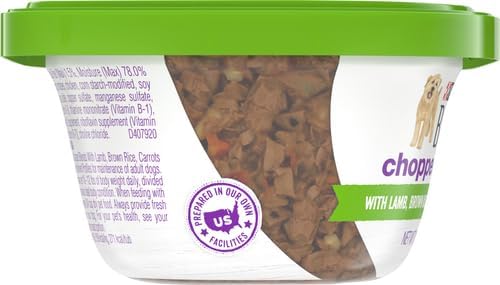 Beneful Purina Chopped Blends with Lamb Brown Rice Carrots Tomatoes Wet Dog Food,10 Oz (Pack of 4)