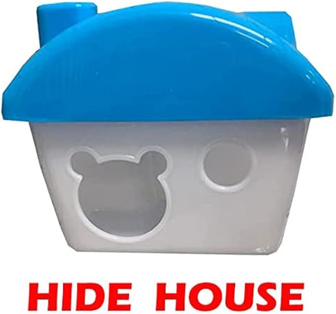 28” X-Large 2-Tiers Acrylic Clear Hamster Mouse Deluxe Palace House Habitat with Large Running Wheel Water Bottle Tower Food Bowl Hide House Deep Base Ground Expandable Outlet