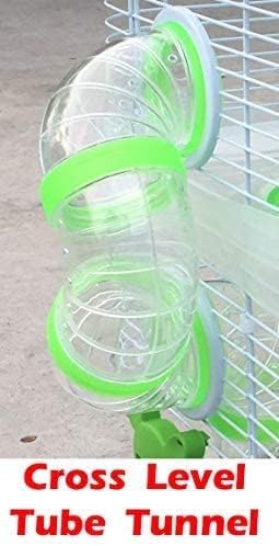 3-Solid Floor Levels Acrylic Clear Expansible and Customizable Syrian Hamster Habitat Rodent Gerbil Mouse Mice Cage Transparent