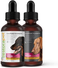 RestoraPet Organic Pet Antioxidant and Multi-Vitamin Supplement Dogs and Cats | Bacon Flavored Combo AM/PM Pack | Promotes Healthy Joints | Turmeric Curcumin CoQ10 | 2oz Liquid Drop Bottles