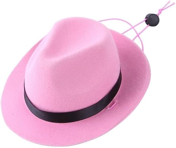 Pink Funny Pet Cowboy Hat, Cute Dog Cat Hat for Halloween Christmas Party Holiday and Daily Wearing Costume Accessories Photo Prop Pet Decoration