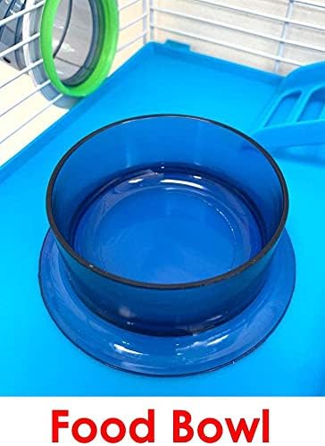 Mcage 2-Levels Hamster Habitat Home House Rodent Gerbil Mice Rats Animals Critters Cage Expansible and Customizable with Hide House Running Wheel Food Dish Water Drinking Bottle Deep Base