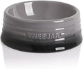 Sweejar Gradient Dog Bowl, Ceramic Dog Food Dish for Puppy and Kitten, Porcelain Pet Bowl for Food and Water 8 oz (Gradient Grey)