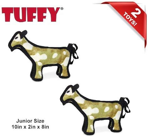 TUFFY - World's Tuffest Soft Dog Toy -Barnyard- Multiple Layers. Made Durable, Strong & Tough. Interactive Play (Tug, Toss & Fetch). Machine Washable & Floats. (Horse, Jr 2 Pack)
