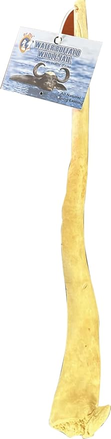 QT Dog Water Buffalo Tail - Long-Lasting 100% All-Natural Dog Chew, Ethically Sourced Protein-Packed & Low Fat Dental Chews, Ideal for All Breeds & Aggressive Chewers