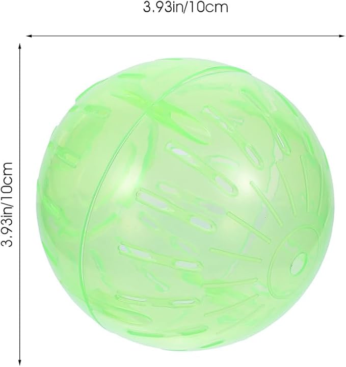 POPETPOP 4 Inch Transparent Hamster Running Ball for Small Pets Exercise Portable Toy for Gerbils Chinchillas Guinea Pigs Indoor Outdoor Play