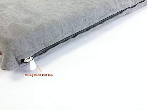 Luxurious Comfort Pet Dog Bed External Cover for Small and Large Dogs - Cover ONLY (36"x29" (34"x27"x3"), Suede - Gray)