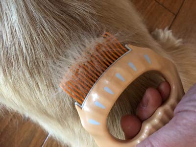 ATOLIB Philocomb E3 Long (in English Package) a Gentle, Flexible, Grooming Comb for Pets with Long Hair.