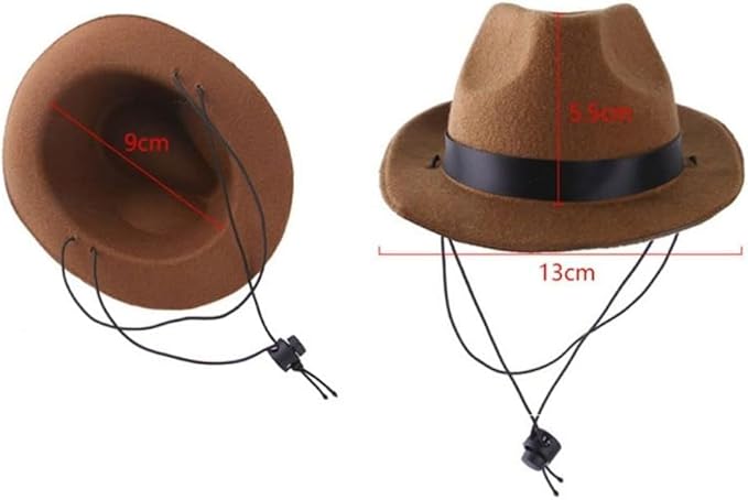 Pink Funny Pet Cowboy Hat, Cute Dog Cat Hat for Halloween Christmas Party Holiday and Daily Wearing Costume Accessories Photo Prop Pet Decoration