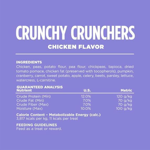 Nutrisource Crunchy Crunchers Dog Treat Variety Pack – 3 Delicious Flavors: Chicken, Liver, and Whitefish – (14oz per Bag, 3 Bags Total) – Healthy, Oven-Baked Snacks for Dogs