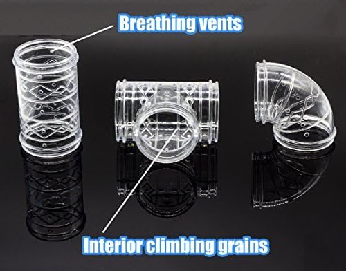 Large Hamster Cage & Habitat DIY 20''x12''x15'', with Tunnels Tubes Toys, for Gerbil Mouse Mice, Pink