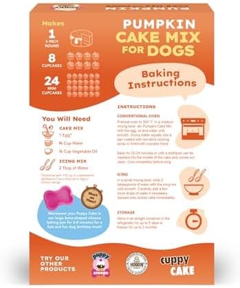 Puppy Cake Pumpkin Cake Mix and Frosting (Wheat-free) for Dogs-9 oz