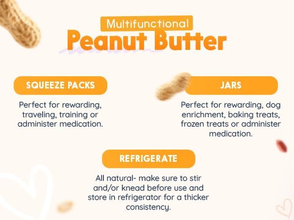Bark Bistro Company, Awesome Apple, 100% Natural Dog Peanut Butter, Healthy Peanut Butter Dog Treats, Stuff in Toy, Pill Pocket for Dogs, Made in USA, (17oz Jars)