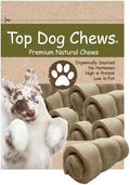 Top Dog Chews – 3” Mini Cheek Rolls, 10 Pack, Long Lasting Dog Bones for Aggressive Chewers, Rawhide Free Dog Treats