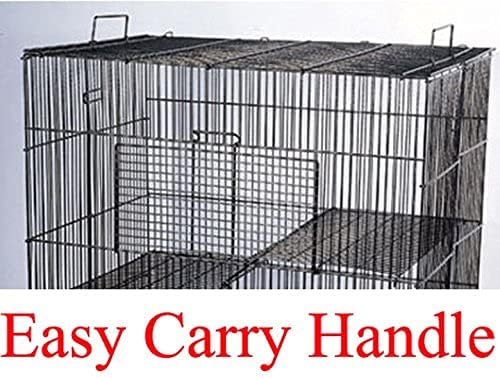 30" Large 3-Levels Easy Foldable Chew-Proof Tight Bar Spacing Ferret Chinchilla Sugar Glider Rats Mice Mouse Rodent Hamster Gerbil Hedgehog Small Animal Critter Metal Travel Carrier Cage