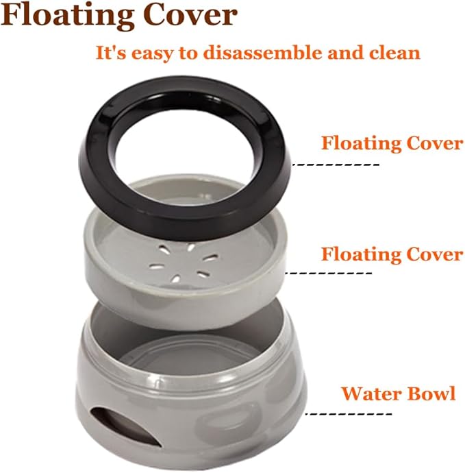 Dog Water Bowl 25oz No Spill Pet Water Bowl Large Capacity Slow Water Feeder, Spill Proof Pet Water Dispenser Vehicle Carried Slow Drinking Travel Water Bowl for Dogs/Cats/Pets (Pink)