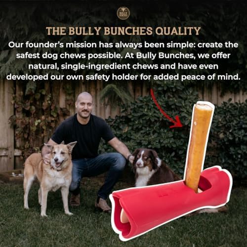 Bully Bunches Premium 6 Inch Standard Odor-Free Bully Sticks for Small to Medium Dogs & Puppies - Consistently Sized, Long Lasting Chews for Oral Care - All Natural, 100% Beef Dog Treats (10 Pk)