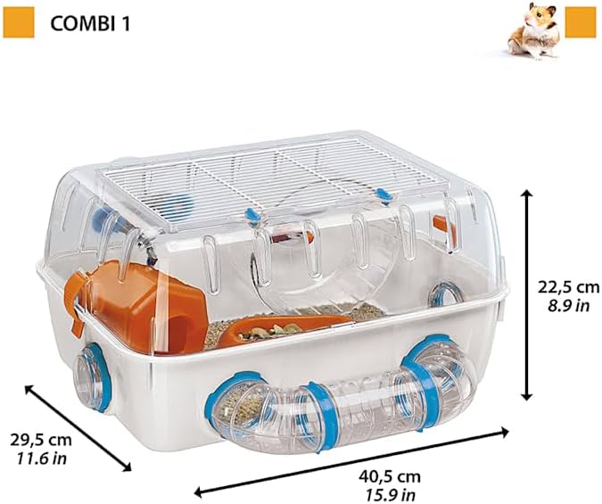 Ferplast Hamster Cage, 15.94 x 11.61 8.61 x 8.86
