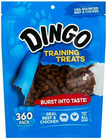 Dingo Soft & Chewy Beef/Chicken Training Treats, 360-Count (Pack of 4)