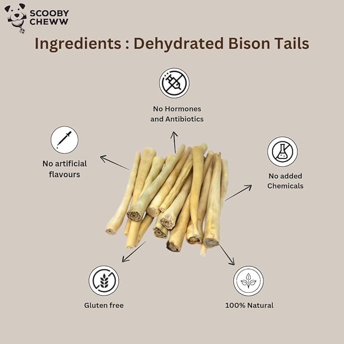 Cow Tails for Dog Treats, 16 Pack Bag, High Protein Pet Treats, 100% Natural Long Lasting Chews for Dog Snacks, Rawhide Alternative Beef Tails Dogs Chews 16 Count Bag