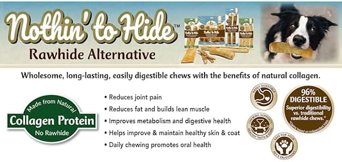 Fieldcrest Farms Nothin to Hide Flip Chips Chews for Dogs - All Natural Rawhide Alternative Treats for Dogs, Chicken, Beef or Peanut Butter Flavor Snack for All Breed Dogs (Chicken, 8.5 Oz)
