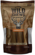 | Wild Chews | Venison Recipe, Made with Real Venison, Limited Ingredient, Long Lasting Chews for Large Dogs | 6 Count
