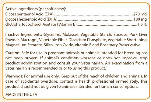 Healthy Breeds Dachshund Omega HP Fatty Acid Skin and Coat Support Soft Chews 60 Count