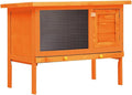 vidaXL Outdoor Rabbit Hutch - Small Pet Cage -1 Layer Wooden Construction - with Iron Wire Mesh - 36" x 17.7" x 25.8"