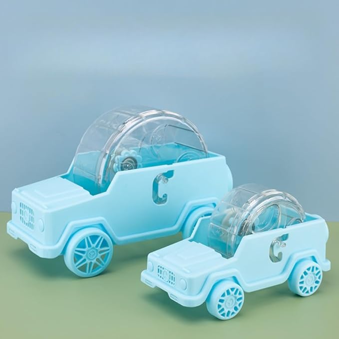 Hamster Running Wheel Car Shape Running Wheel Hamster Exercise Plastic Running Wheel (White,S)